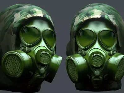 Helmet 3d model military combat Military Low-poly 3D model