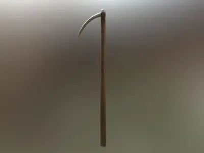 PBR Scythe farmer death sickle Low-poly 3D model