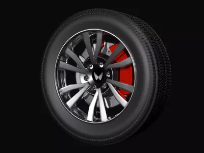 Scorpio N alloy wheel Low-poly 3D model