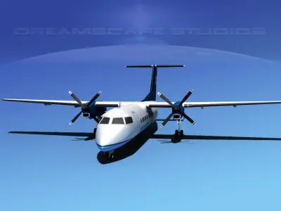DeHavilland DHC-8-Q300 Island Charters 3D model