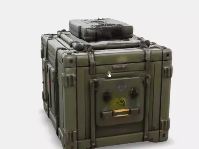 Armored Supply Crate Low-poly 3D model