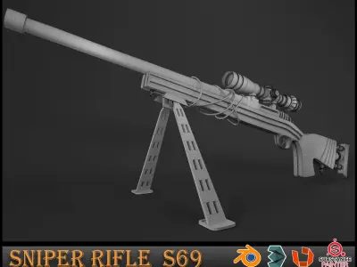 S69 Sniper Rifle 3D model