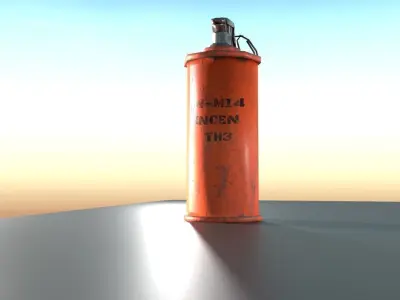 Fire Bomb Low-poly 3D model
