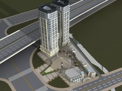 Office Building 3D model 395