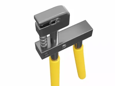 Hole punching pliers 3D model