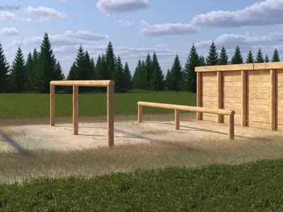 Military Obstacle Course Fur 3D model