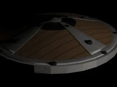 Low poly ancient shield Free low-poly 3D model