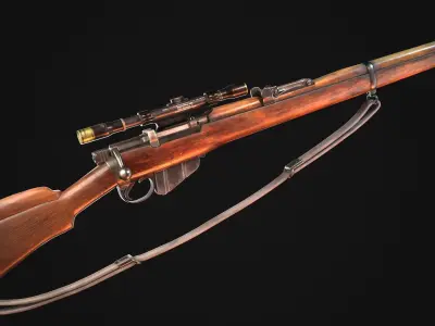 LeeEnfield Rifle SMLE Low-poly 3D model