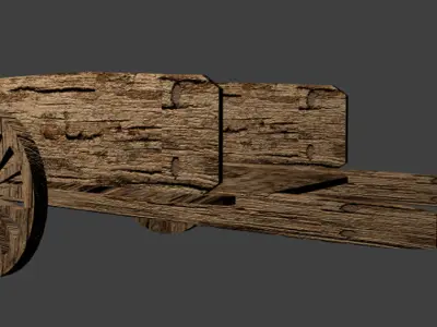 3D Models Middle Ages Carrage Low-poly 3D model