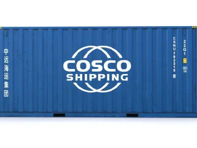 20 feet COSCO standard shipping container 3D model