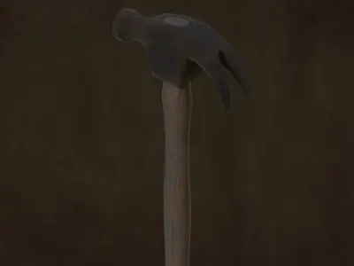 Rusty Hammer Tool Low Poly Game Ready Prop PBR Asset Low-poly 3D model