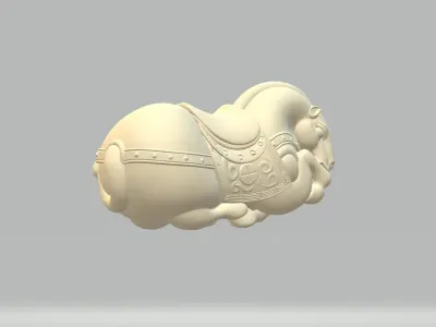 Jade Horse Figurine 3D print model