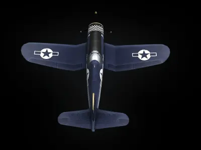 F4U Corsair Low-poly 3D model