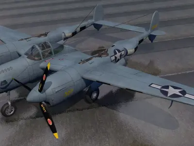 Lockheed F-5A Photo Lightning 3D model
