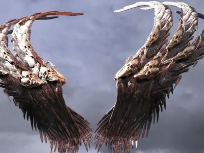 Dark Death Scythe Wings Collection 1  3D model