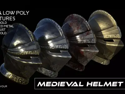 Medieval Knight Helmet 3D model