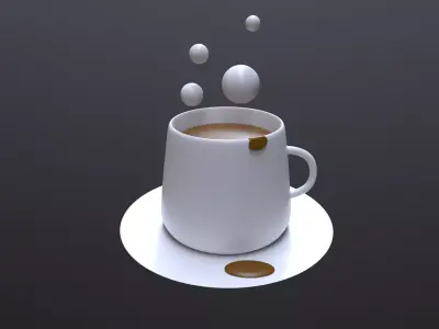 Space Cup  Free low-poly 3D model