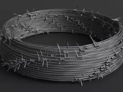 Barbed Wire Low-poly 3D model