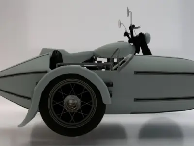 Hagrids Motorcycle Low-poly 3D model