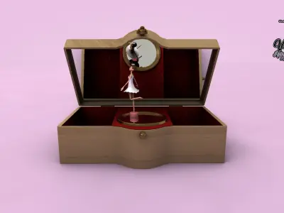 50S Ballerina Jewelery Box 3D model