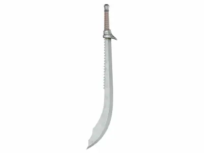 Curved sword 13 3D model