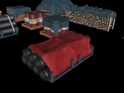 Warehouse - Stored Game Ready PBR Assets Low-poly 3D model