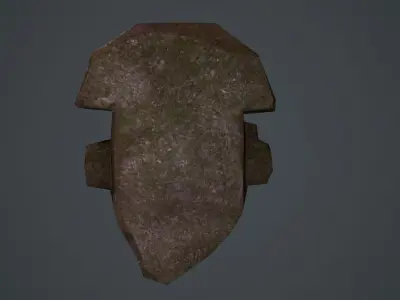 Aztec head Low-poly 3D model