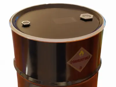 Oil Barrel 3D model shop