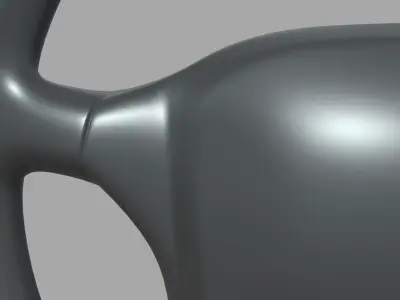 Steering Wheel Car 03 Low-poly 3D model