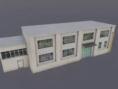 Industrial Building Free low-poly 3D model