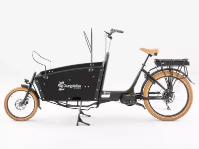3D Model of Cargobike Long Lite Electric Low-poly 3D model