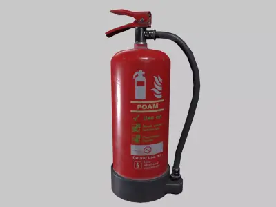 Fire Extinguisher Rigged Low-poly 3D model