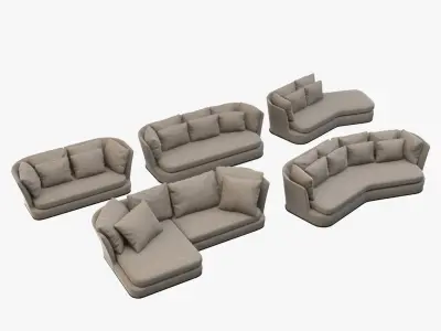 Apollo Sofa Collection 3D model