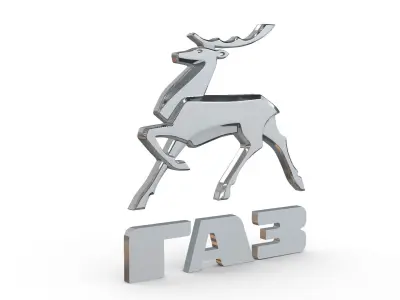 gaz logo 3D model
