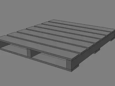 Wooden Pallet Low-poly 3D model 17