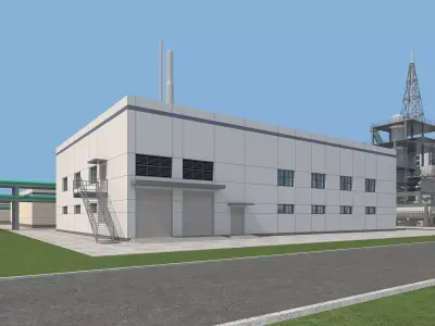 Thermal power plant - nuclear power plant - chemical plant 3D model order