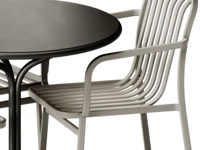 Jos Round Table and Kano Chair by Babel D 3D model