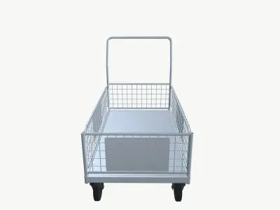 Hand Truck Low-poly 3D model 9
