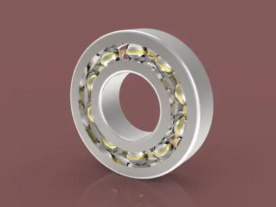 SKF Radial Ball Bearing Free 3D model