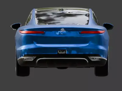 Blue All Terrain 4x4 and Luxury Sport Sedan Low-poly 3D model