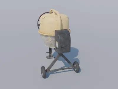 Concrete Mixer Game asset Low-poly 3D model