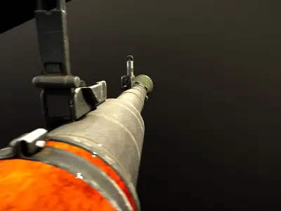 RPG 7 two rifles Low-poly 3D model