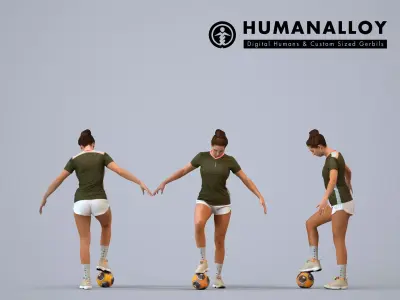 00504Beatrice003 - Adult Caucasian woman exercising in athletic 3D model