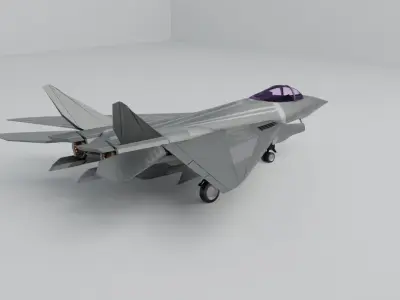 Q 01 Stealth Jet Fighter Design 3D model