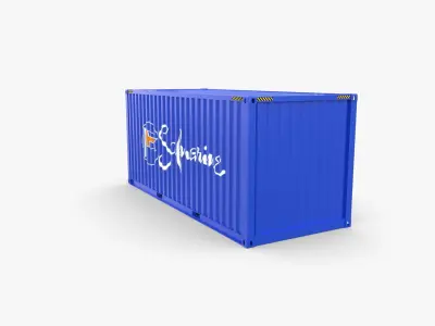 20ft Shipping Container Safmarine v2 3D model
