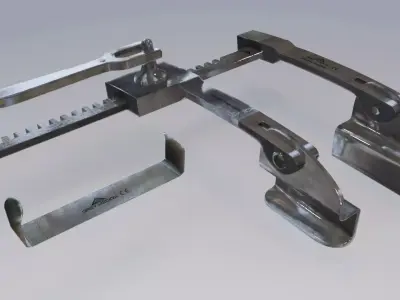 Balfour Retractor surgical Low-poly 3D model