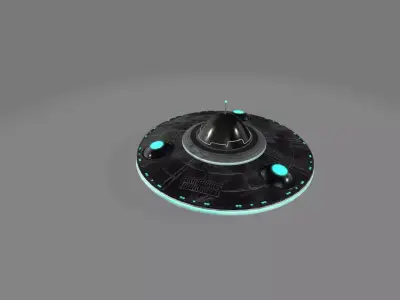 ufo retro style 3D model