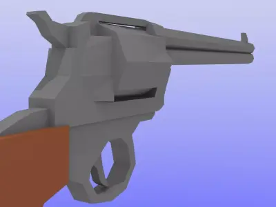 Low-Poly Revolver Low-poly 3D model