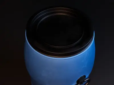Plastic Barrel Free low-poly 3D model