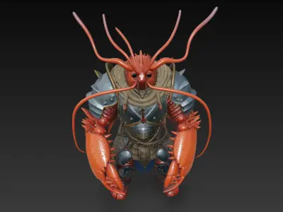 Armored Lobster Warrior 3D model